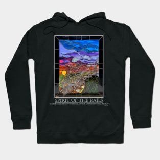 Spirit of the Rails Stained Glass for Dark Hoodie